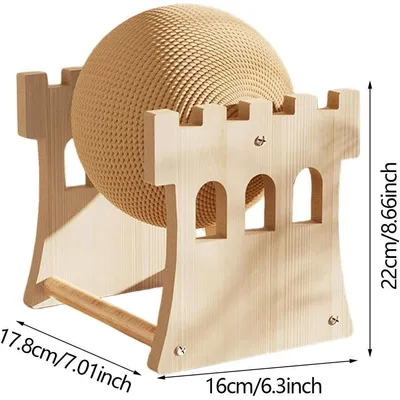 HausPets Balle à Griffer en Bois pour Chat HausPets Balle à Griffer en Bois pour Chat