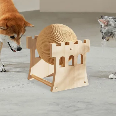 HausPets Balle à Griffer en Bois pour Chat HausPets Balle à Griffer en Bois pour Chat
