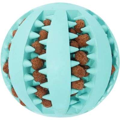 HausPets Lot de 2 Balles Dentaires en Caoutchouc Naturel pour Chien