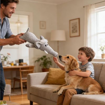 HausPets Jouet Peluche Chien Résistant avec Bruit et Froissement