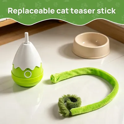HausPets Juguete automático para gatos con cola giratoria