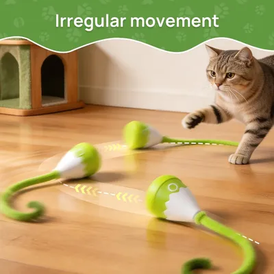 HausPets Automatisches Katzenspielzeug mit Rotierendem Schwanz