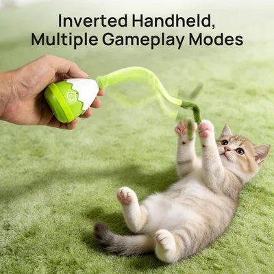 HausPets Automatisches Katzenspielzeug mit Rotierendem Schwanz