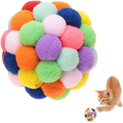 HausPets Bunte Katzenbälle mit Katzenminze und Interaktiver Glocke