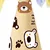 HausPets Jouet Interactif Chat Ours en Bois et Coton