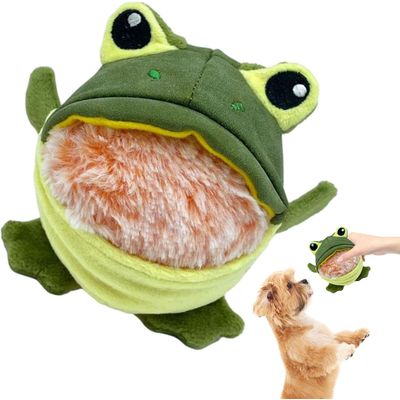 HausPets Jouet Chien Grenouille Interactif avec Squeaker Démontable