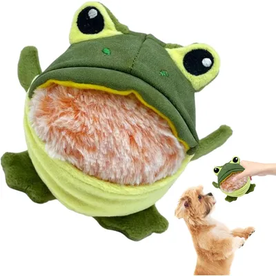 HausPets Jouet Chien Grenouille Interactif avec Squeaker Démontable HausPets Jouet Chien Grenouille Interactif avec Squeaker Démontable