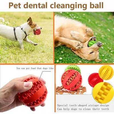 HausPets Lot de 4 Balles Dentaires en Caoutchouc Naturel pour Chien HausPets Lot de 4 Balles Dentaires en Caoutchouc Naturel pour Chien
