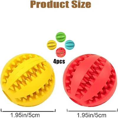 HausPets Lot de 4 Balles Dentaires en Caoutchouc Naturel pour Chien HausPets Lot de 4 Balles Dentaires en Caoutchouc Naturel pour Chien