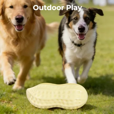 HausPets Quietschspielzeug Erdnussform Zahnreinigung Hund