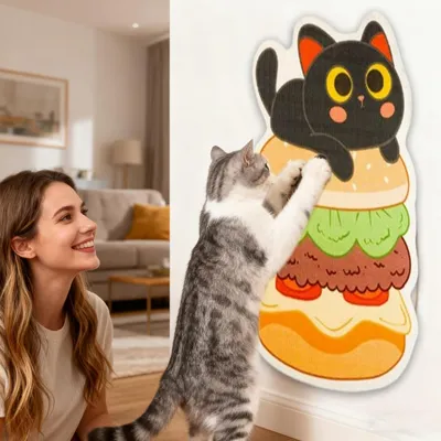 HausPets Griffoir Chat Mural Autocollant Sisal 80cm Protecteur HausPets Griffoir Chat Mural Autocollant Sisal 80cm Protecteur