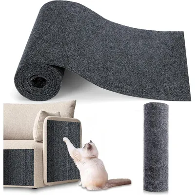 HausPets Tapis Griffoir Chat Autocollant 300x40cm DIY Antidérapant Gris HausPets Tapis Griffoir Chat Autocollant 300x40cm DIY Antidérapant Gris