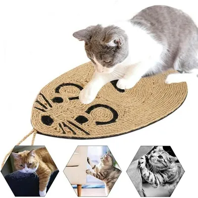 HausPets Griffoir Chat Mural Sisal Naturel Forme Souris Antidérapant HausPets Griffoir Chat Mural Sisal Naturel Forme Souris Antidérapant