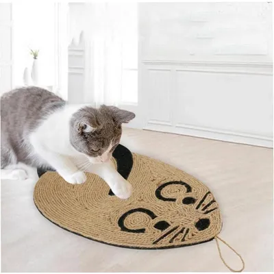 HausPets Griffoir Chat Mural Sisal Naturel Forme Souris Antidérapant HausPets Griffoir Chat Mural Sisal Naturel Forme Souris Antidérapant