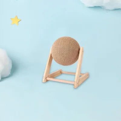 HausPets Boule à Gratter en Bois Massif pour Chat HausPets Boule à Gratter en Bois Massif pour Chat