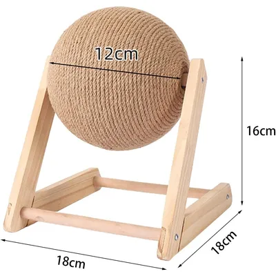 HausPets Boule à Gratter en Bois Massif pour Chat HausPets Boule à Gratter en Bois Massif pour Chat