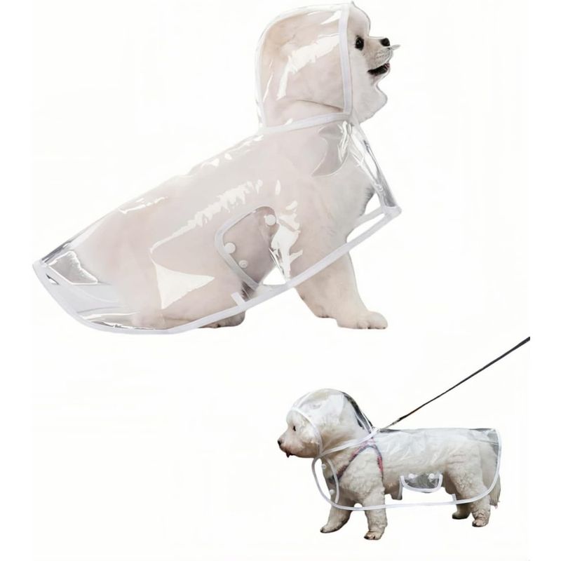 HausPets Hunderegenmantel transparent L Umhang PVC