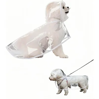 HausPets Hunderegenmantel transparent M Umhang PVC wasserdicht HausPets Hunderegenmantel transparent M Umhang PVC wasserdicht