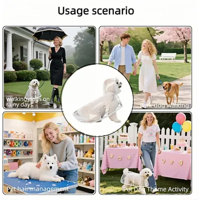 HausPets Hunderegenmantel transparent M Umhang PVC wasserdicht HausPets Hunderegenmantel transparent M Umhang PVC wasserdicht