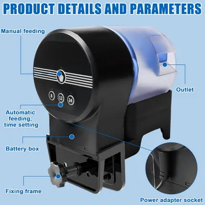 Automatischer Fischfutterautomat，100ml,LYCB049