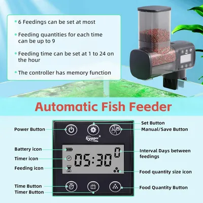 Automatischer Fischfutterautomat,500ml Automatischer Fischfutterautomat,500ml