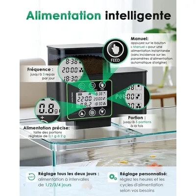 Automatischer Fischfutterautomat,510ml Automatischer Fischfutterautomat,510ml