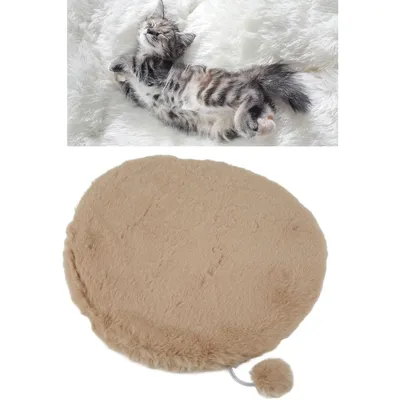 HausPets tapis rond chat chien 45cm gris antidérapant lavable machine HausPets tapis rond chat chien 45cm gris antidérapant lavable machine