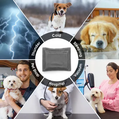 Tour de cou oreilles chien confort anxiété gris S Tour de cou oreilles chien confort anxiété gris S