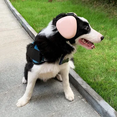 Cache oreilles chien protection auditive 29 dB NRR rose petit Cache oreilles chien protection auditive 29 dB NRR rose petit