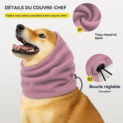 Capuche anti-bruit chien - Protège-oreilles réglable, rose M Capuche anti-bruit chien - Protège-oreilles réglable, rose M