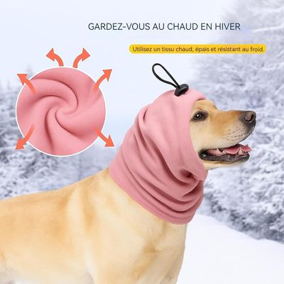 Capuche anti-bruit chien - Protège-oreilles réglable, rose M