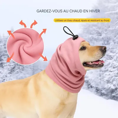 Capuche anti-bruit chien - Protège-oreilles réglable, rose M Capuche anti-bruit chien - Protège-oreilles réglable, rose M