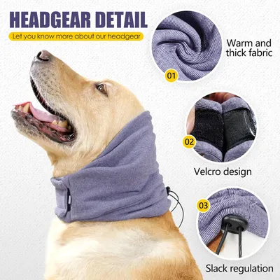 Protège oreilles chien anti secousses capuche apaisante violet S