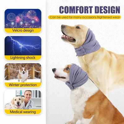 Protège oreilles chien anti secousses capuche apaisante violet S