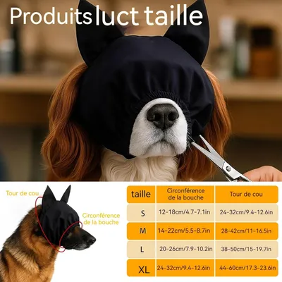 Bonnet apaisant chien - Anti-anxiété, toilettage, voyage Bonnet apaisant chien - Anti-anxiété, toilettage, voyage