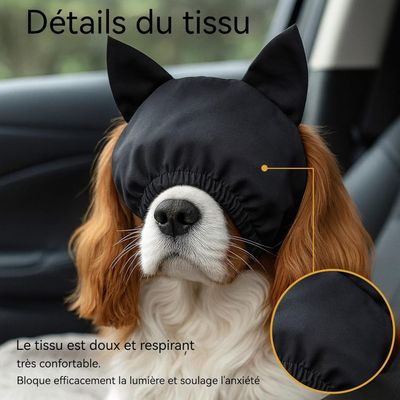 Bonnet apaisant chien - Anti-anxiété, toilettage, voyage