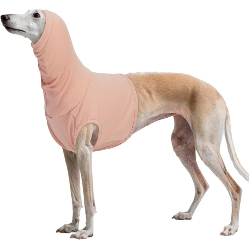 Snood chien cache cou protection oreilles post opératoire rose chair XL