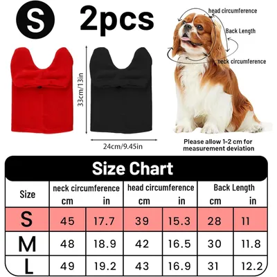2 pièces casquette chien snood rouge noir S épais hiver 2 pièces casquette chien snood rouge noir S épais hiver