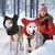 2 pièces casquette chien snood rouge noir S épais hiver 2 pièces casquette chien snood rouge noir S épais hiver