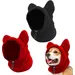 2 pièces casquette chien snood rouge noir S épais hiver