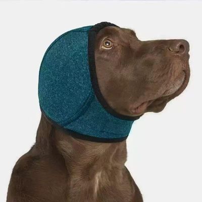 Cache oreilles bain chien étanche réduction bruit réglable bleu S