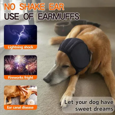 Cache oreilles bain chien étanche réduction bruit réglable bleu S Cache oreilles bain chien étanche réduction bruit réglable bleu S