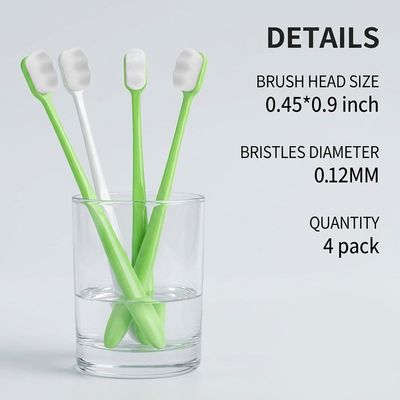 HausPets Lote 4 cepillos dentales perro gato – Blanco/verde