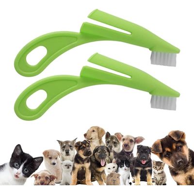 2 outils de brossage pour dents de chien
