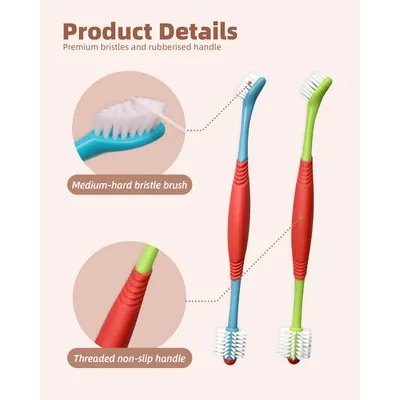 Brosse à dents double tête pour chien et chat Brosse à dents double tête pour chien et chat