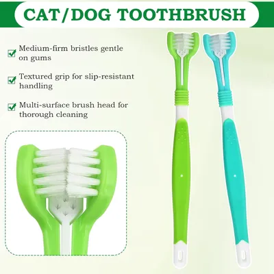 Lot de 8 Ensemble de brosses à dents pour chiens et chats Lot de 8 Ensemble de brosses à dents pour chiens et chats