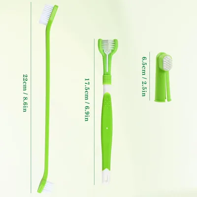 Lot de 8 Ensemble de brosses à dents pour chiens et chats Lot de 8 Ensemble de brosses à dents pour chiens et chats
