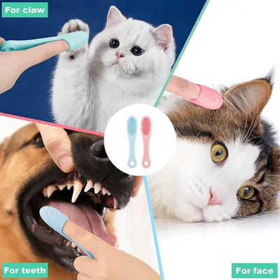 Brosse à dents à doigts pour chiens et chats Brosse à dents à doigts pour chiens et chats