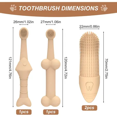 Set de brosses à dents pour animaux