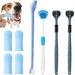 8 brosses à dents chien – Triple tête + doigts – Anti-plaque